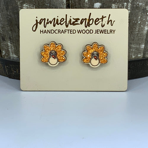 Thanksgiving Turkey Earrings  (Vault)