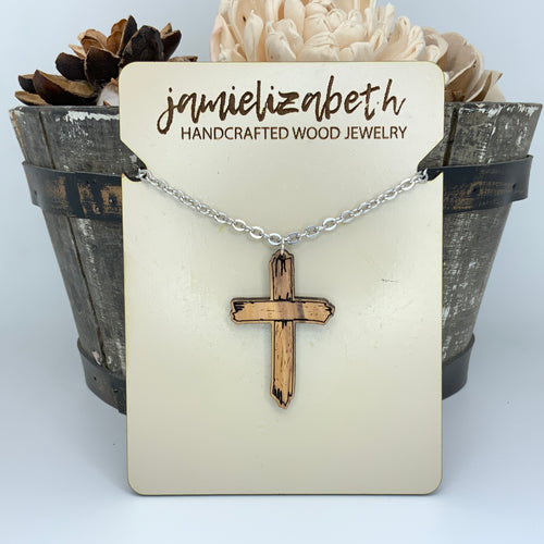 Old Rustic Cross Earrings or Necklace