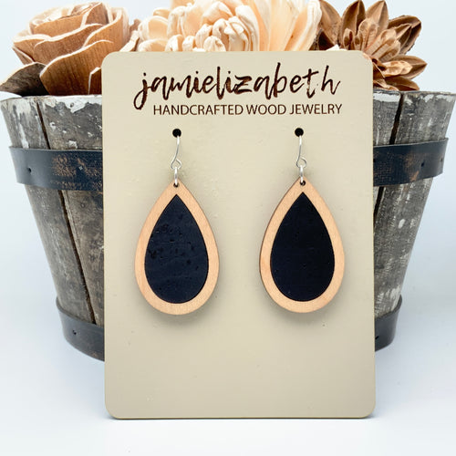 Black Cork Earrings (Vault)