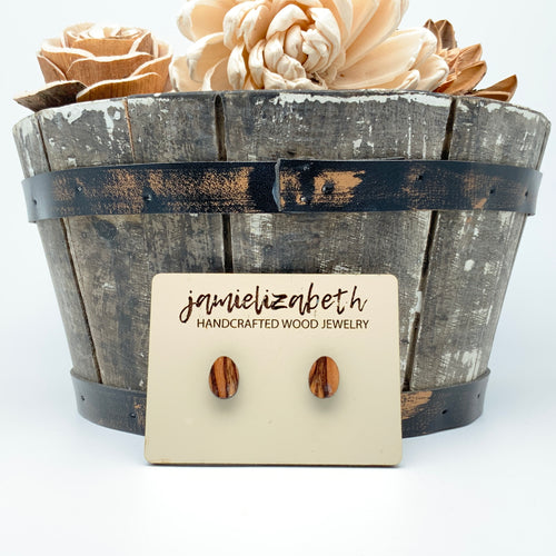 Olive Drops - Earrings (Olivewood from the Holy Land) (Vault)