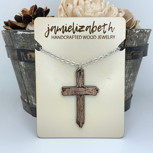 Old Rustic Cross Earrings or Necklace