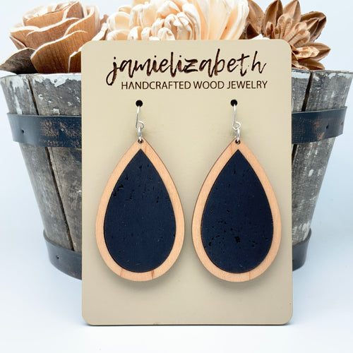 Black Cork Earrings (Vault)