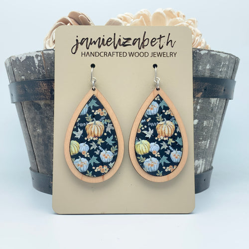 Pumpkin Patch Cork Earrings