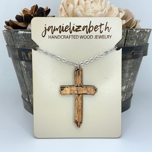 Old Rustic Cross Earrings or Necklace