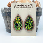 Green Glam Acrylic - Earrings (Vault)