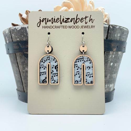 Musical Notes Rainbows - Earrings or Necklace