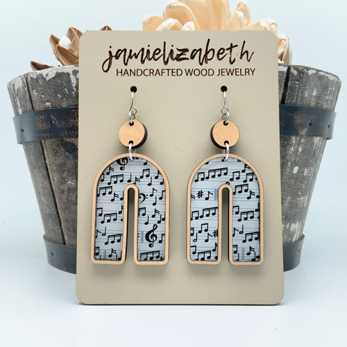 Musical Notes Rainbows - Earrings or Necklace
