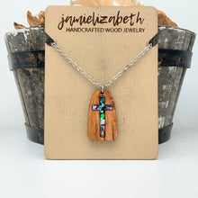 Load image into Gallery viewer, My Rock - Confetti Glass - Cross Earrings or Necklace
