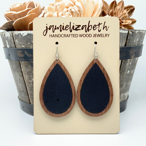 Black Cork Earrings (Vault)