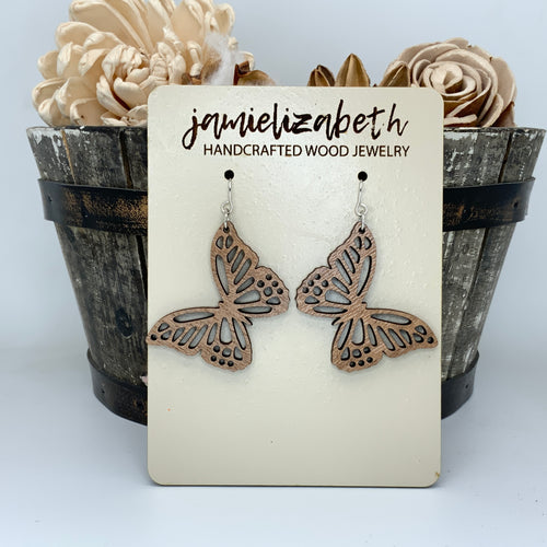 Beautiful Butterfly Wood - Earrings (Vault)