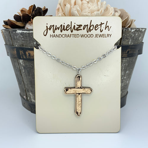 Old Rustic Cross Earrings or Necklace