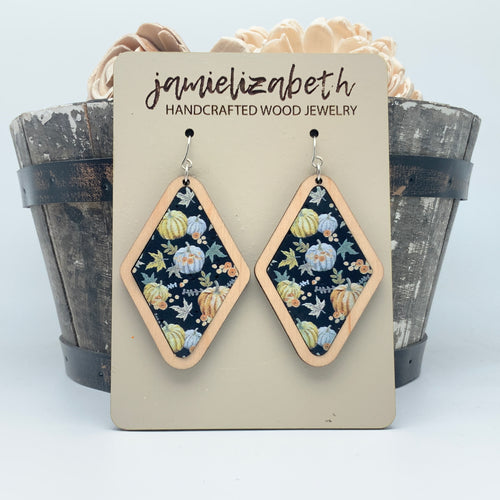 Pumpkin Patch Cork Earrings